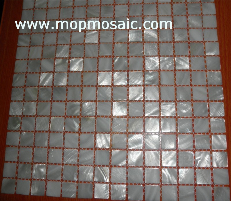 white color freshwater shell mosaic