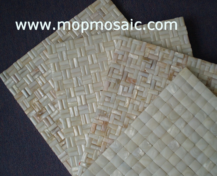 Pure white shell mosaic(convex)