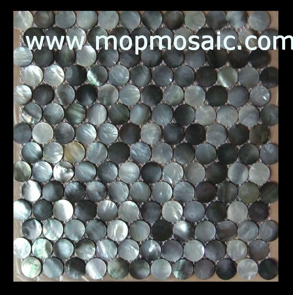 Coin blacklip shell mosaic,mother of pearl shell tiles