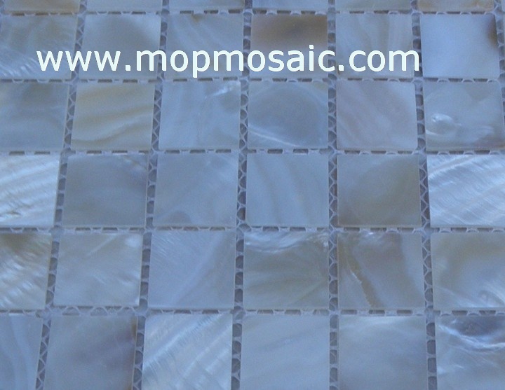 Straight angle natural color shell mosaic