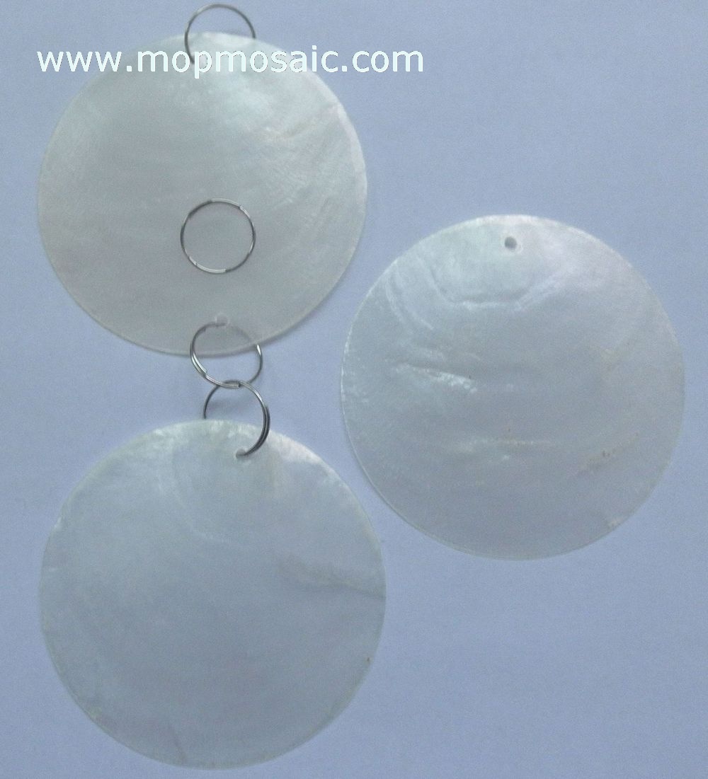 White capiz shell circles/shell chandelier accessory