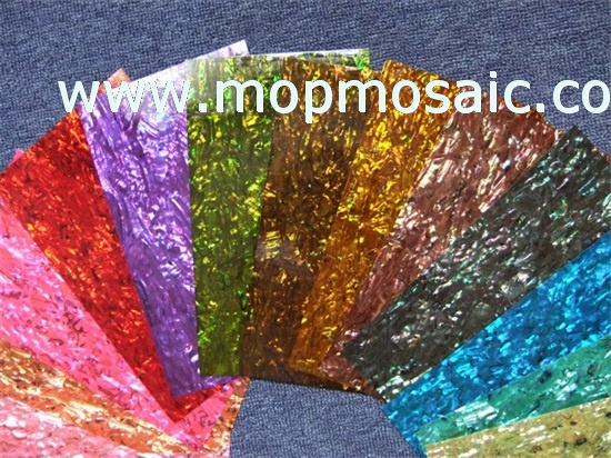 Dyed light golden paua shell paper