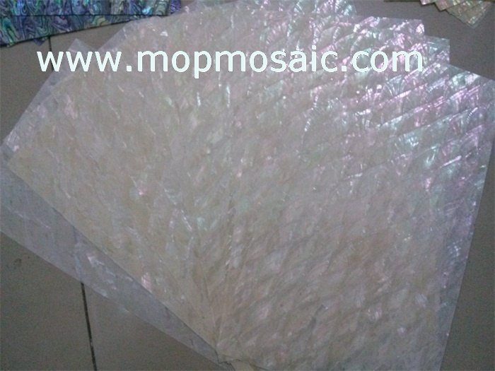 angle wing abalone shell laminate