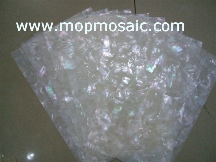 white mother of pearl shell laminate