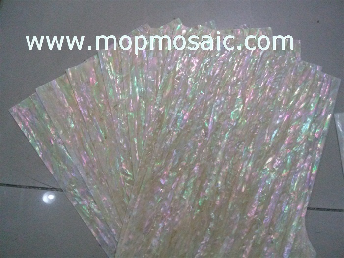 0.5mm thickness yellow paua shell sticker